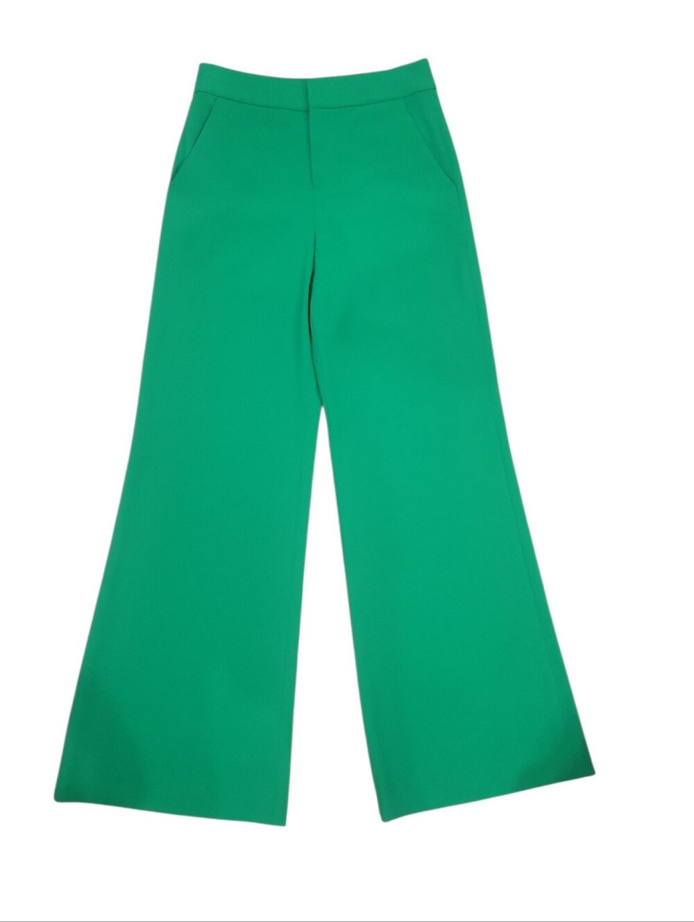 NWOT alice + olivia Wide Leg High-Waist Green Pants